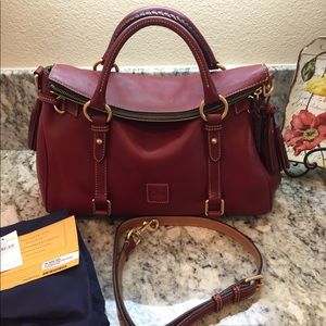 Dooney & Bourke Med Florentine Satchel Bordeaux